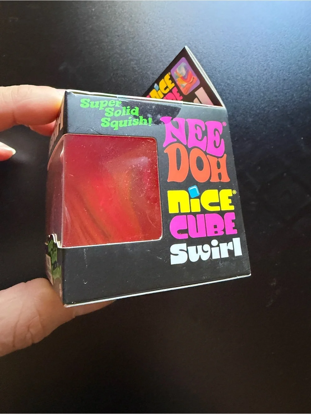 New Nee Doh Nice Cube Orange Red Yellow Swirl Solid Squish Schylling Needoh